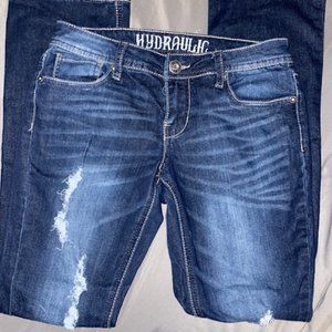 Hydraulic Lola Distressed Micro Boot Jeans